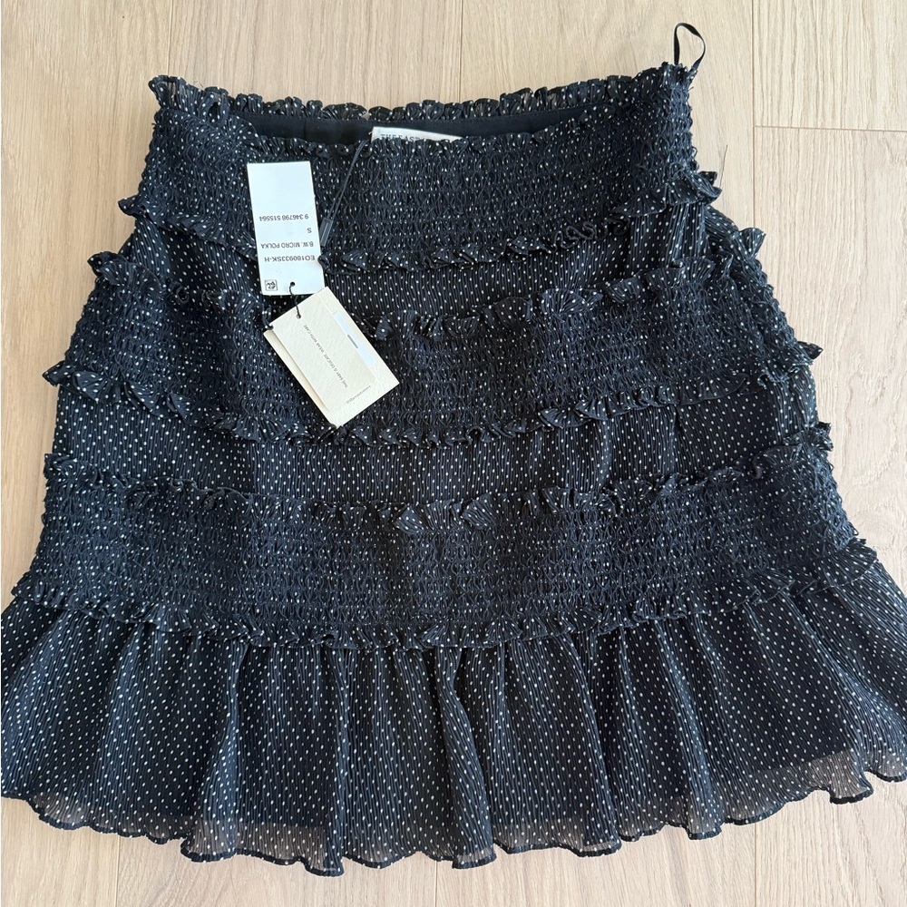 The East Order polka dot ruffle mini skirt